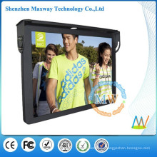 Support WiFi or 3G network 19 inch advertising player bus